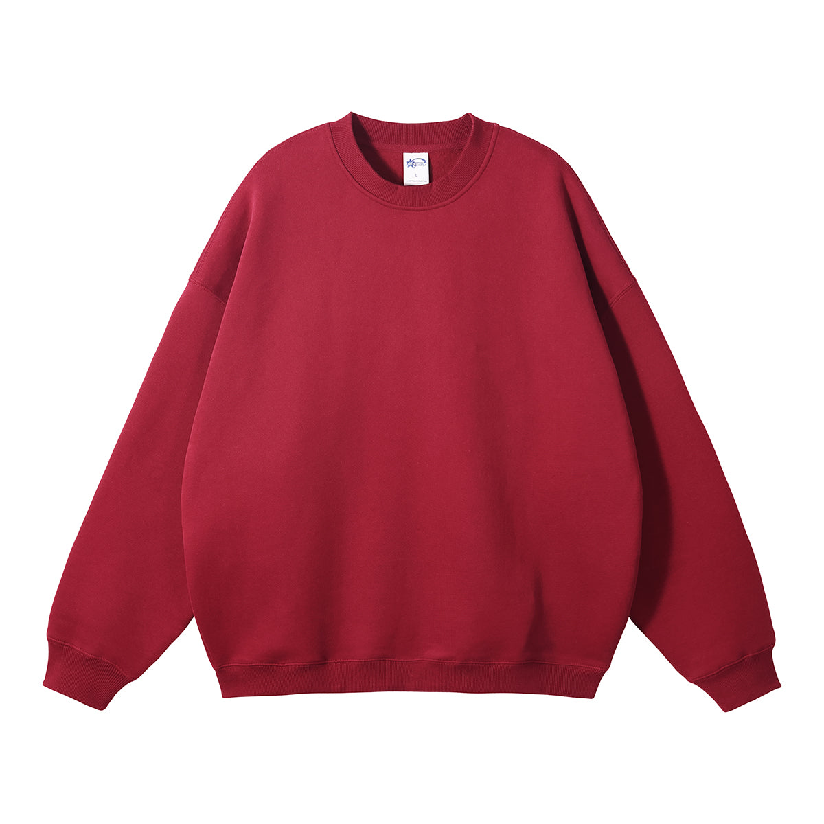 Loose Fitting Cotton Casual Brand Hoodie 12 Color Fleece Pullover with No Hood Loose Sleeved Round Neck Hoodie Winter Style