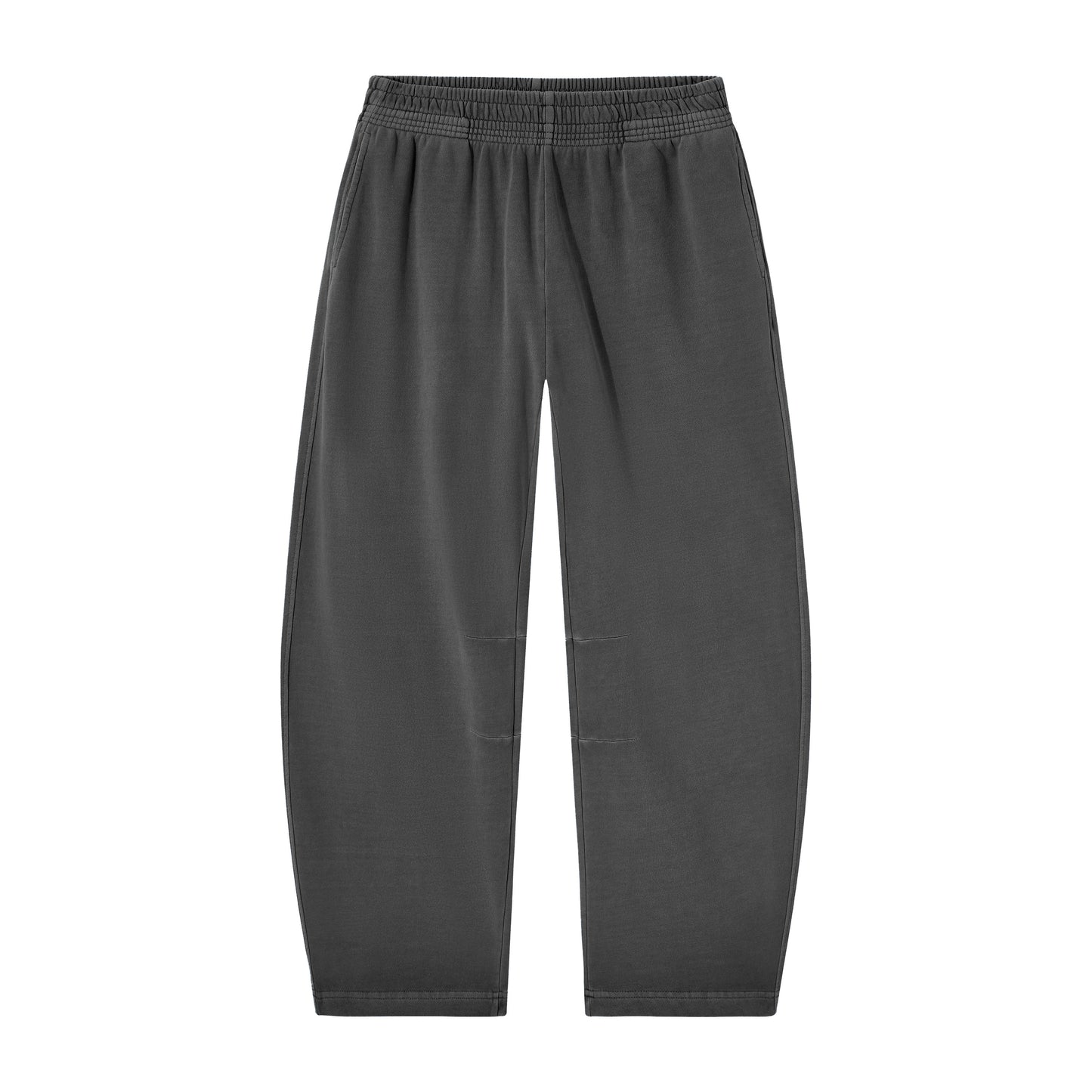 Casual Sweatpants Heavy Duty Pure Cotton Curved Cut Pants with a Slanting Opening and Blue Striped Washed Water Resistant