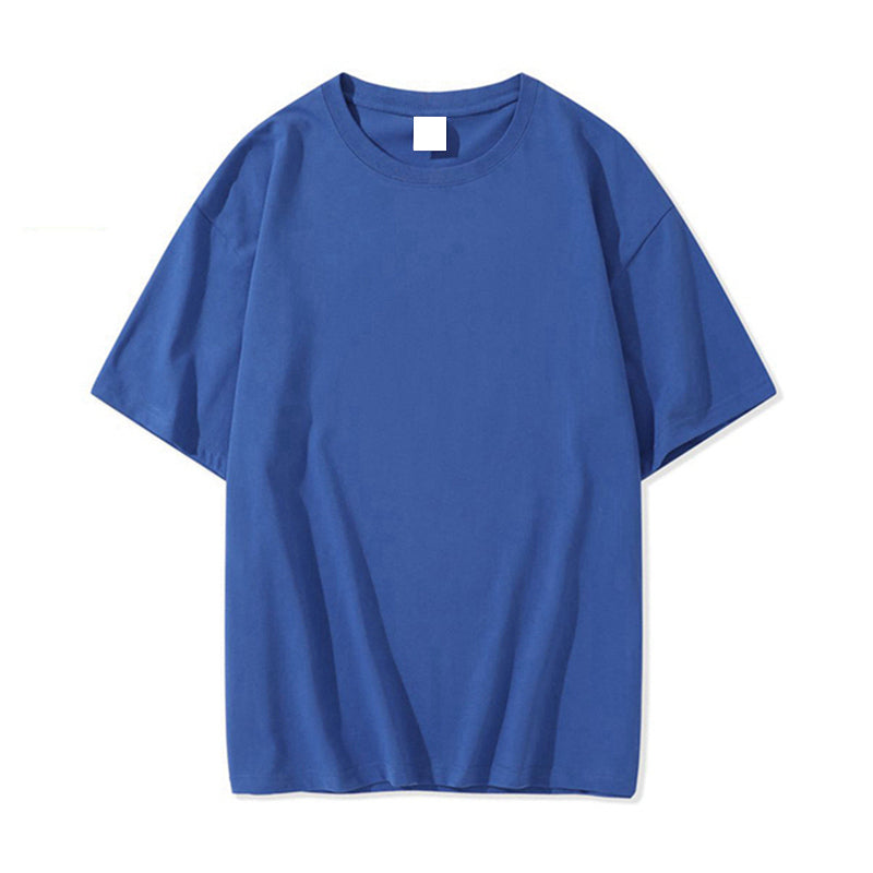 14 Color Cotton Short Sleeved T-shirt with Loose Shoulder Design Wholesale Plain Tshirts for Printing Simples Personalized