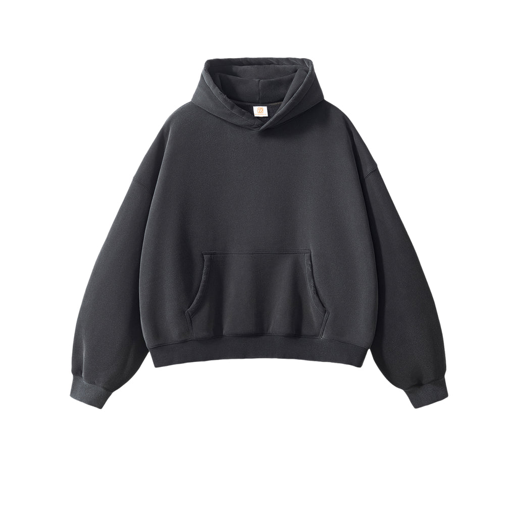 Custom Men's Hoodies 2026 New Fashion Style Heavyweight Boxy Fleece High Quality Acid Wash Plain Streetwear Blank Hoodies