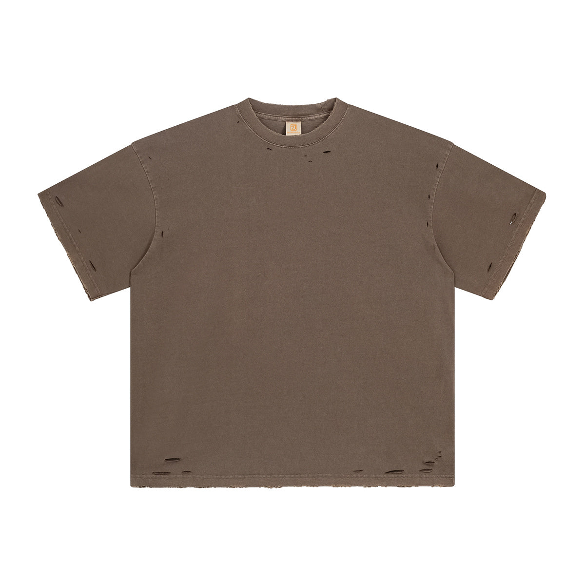 wholesale t shirt printing custom 100% cotton Weathered cut damage wash water loose shoulder short sleeve t shirts high quality