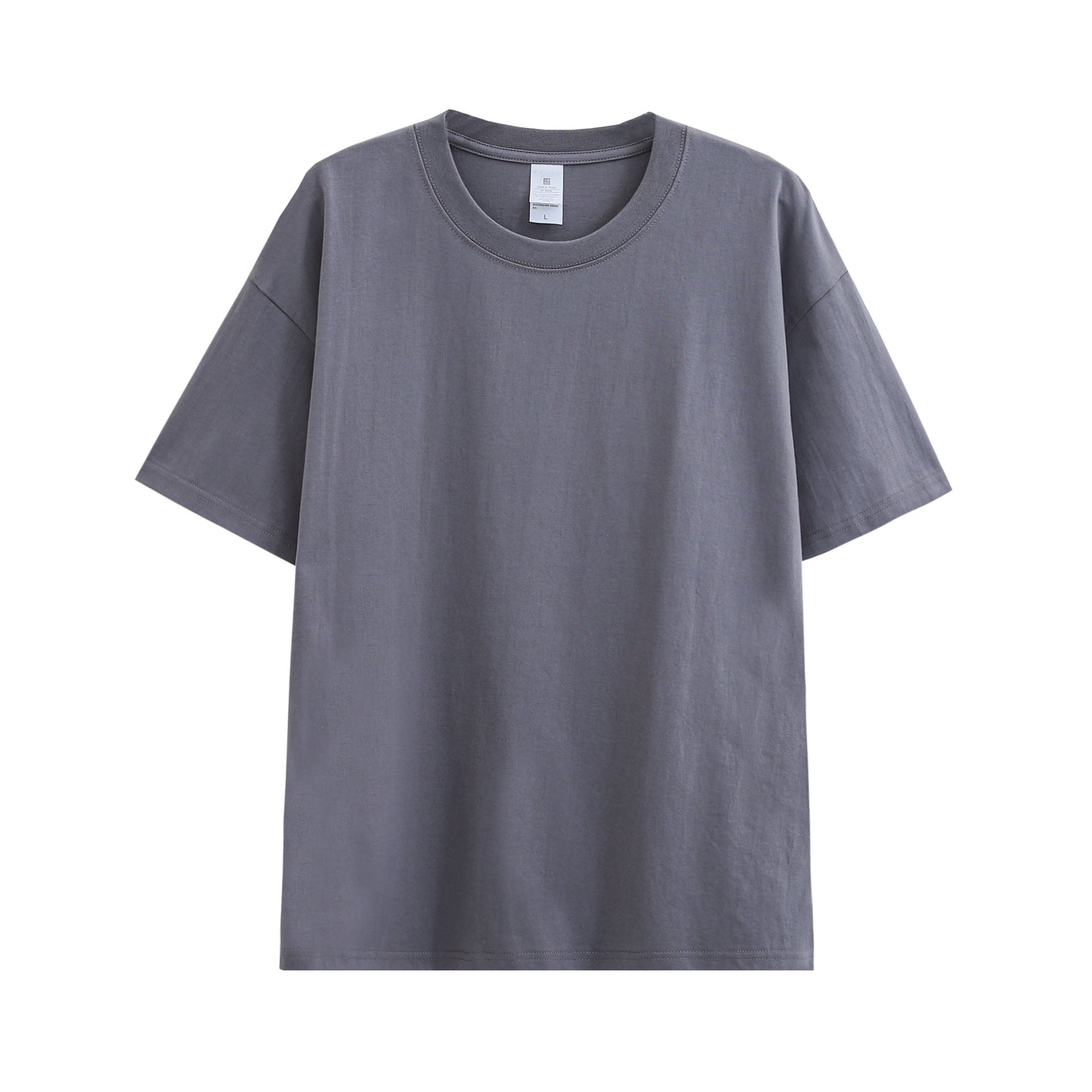 230G t Shirt 100% Cotton Oversize Custom Basic Pure Color High Quality Round Neck Drop Shoulder Wholesale High Quality Tshirt