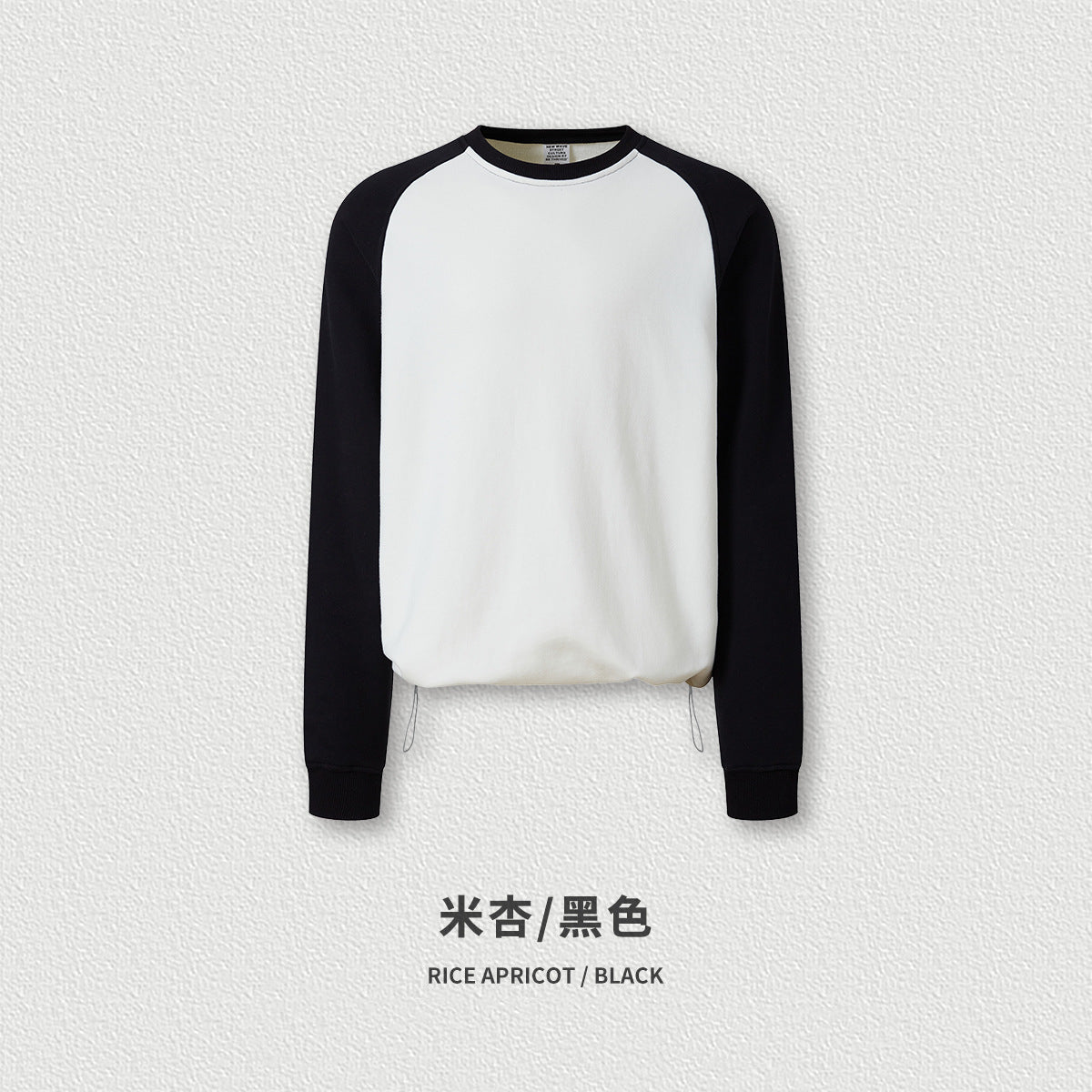 100% Cotton Hoodies 5 Color Retro Crossover Color Round Neck Hoodie with Heavy and Loose Fit Trendy Brand Drawstring at the Hem