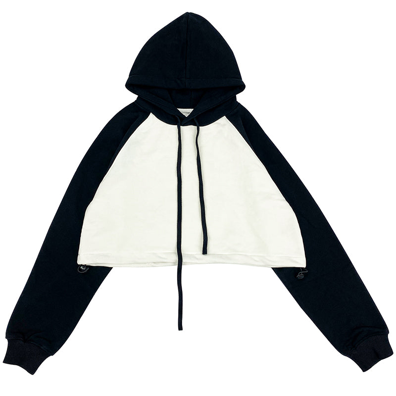 100% Cotton Fashionablie Style Streetwear Crop Top High Quality Short Blank Pullover Custom Puff Printing Hoodies Bulk Wholesale