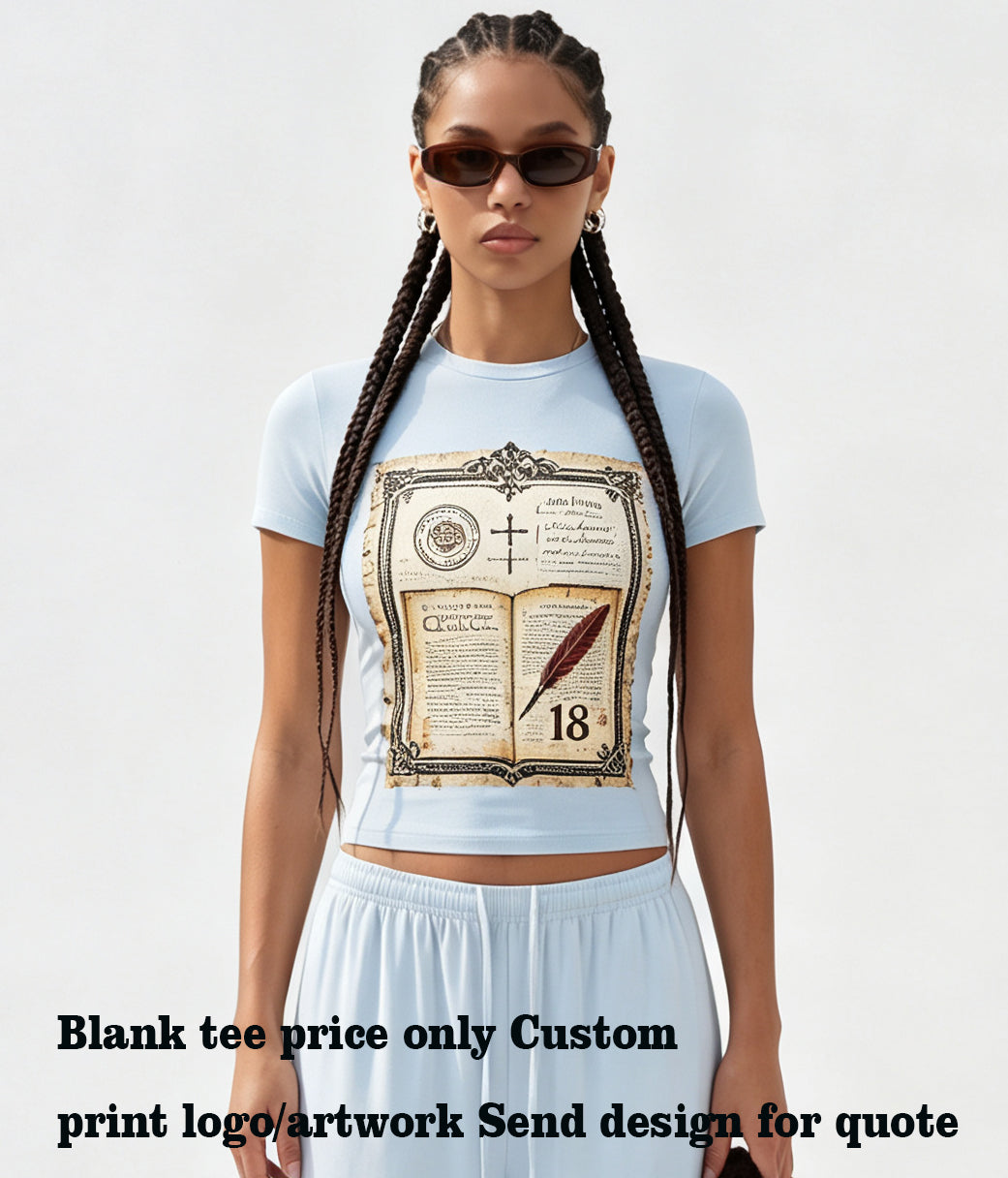 Summer Version Customized Solid Color Fitted Short Sleeved Casual Sports t Shirt for Women with a Straight Cut on the Shoulders