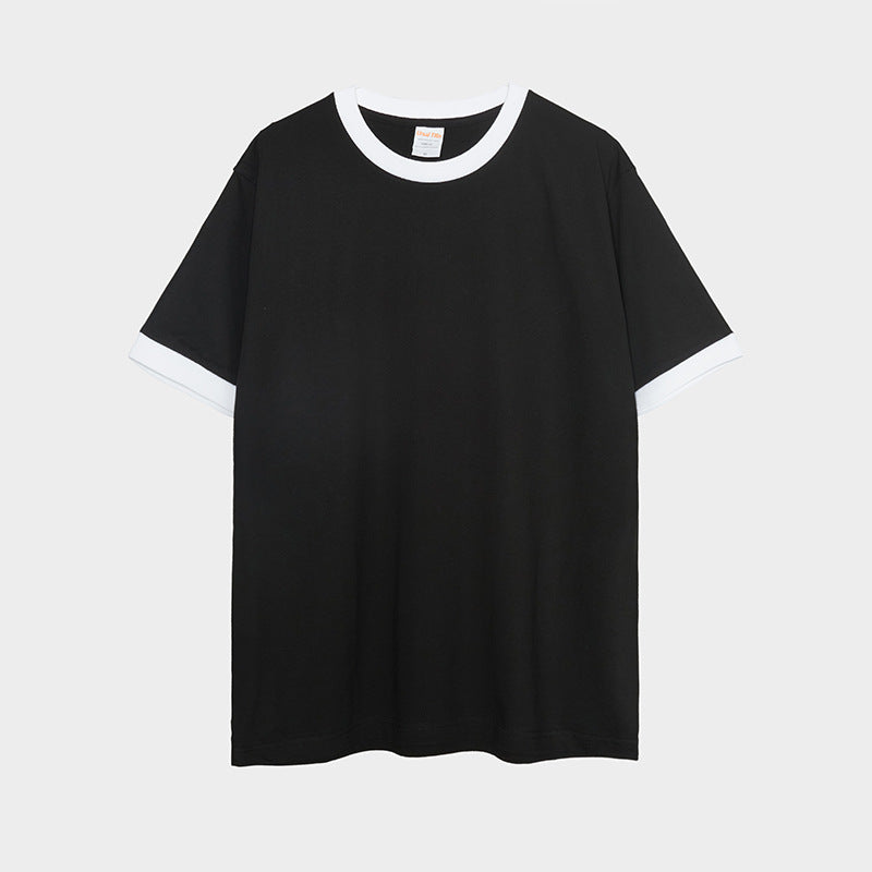 Streetwear Colorful Heavy Weight Round Neck Color Matching High Quality Blank Custom Puff Printing Fashion Tshirts Wholesale