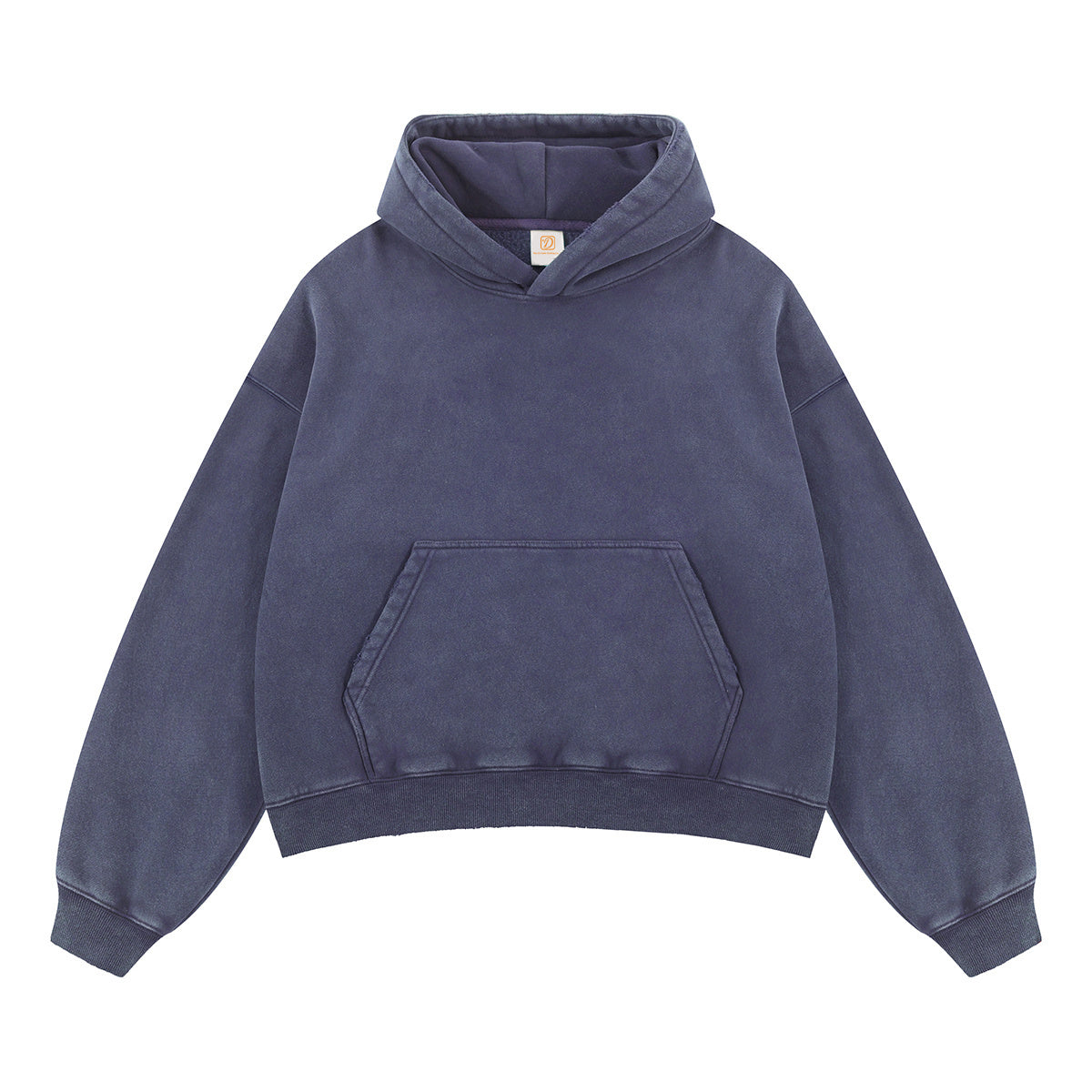 Fashion High Quality Men's Hoodies Boxy Style Padded Fleece Pullover with Frayed and Distressed Hooded Sweater Design Winter
