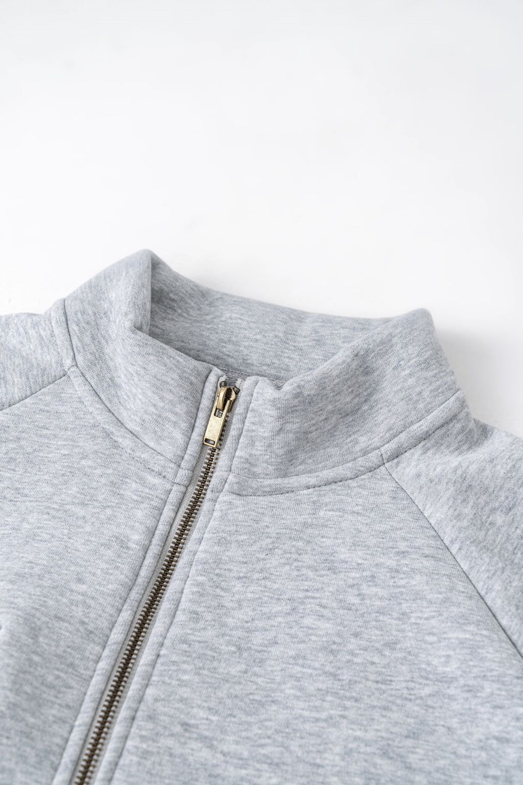 Manufacturer Hoodies High Quality Wholesale Fleece Stand Collar Blank Full Zip Hoodie Custom logo Hoodie