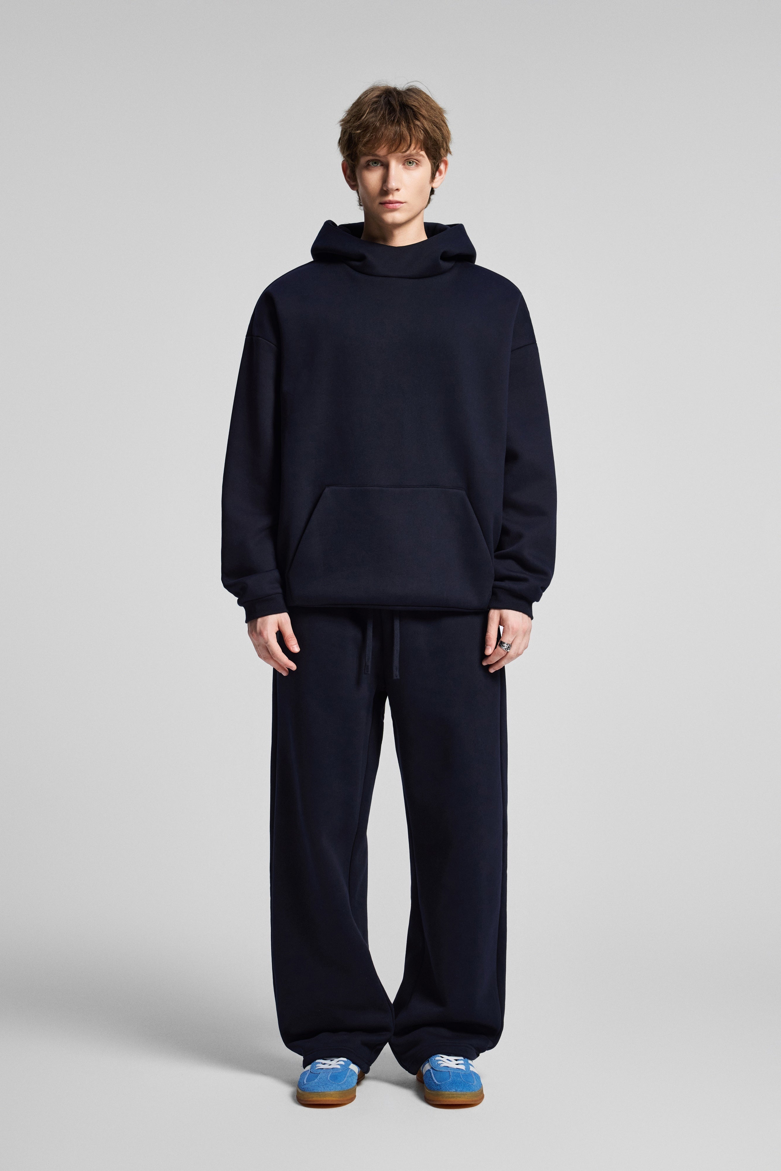 Heavy Weight Cotton Blank Hoodies Men Custom Embroidery Logo Men Soft Thick Unisex French Terry Oversized Hoodies Streetwear