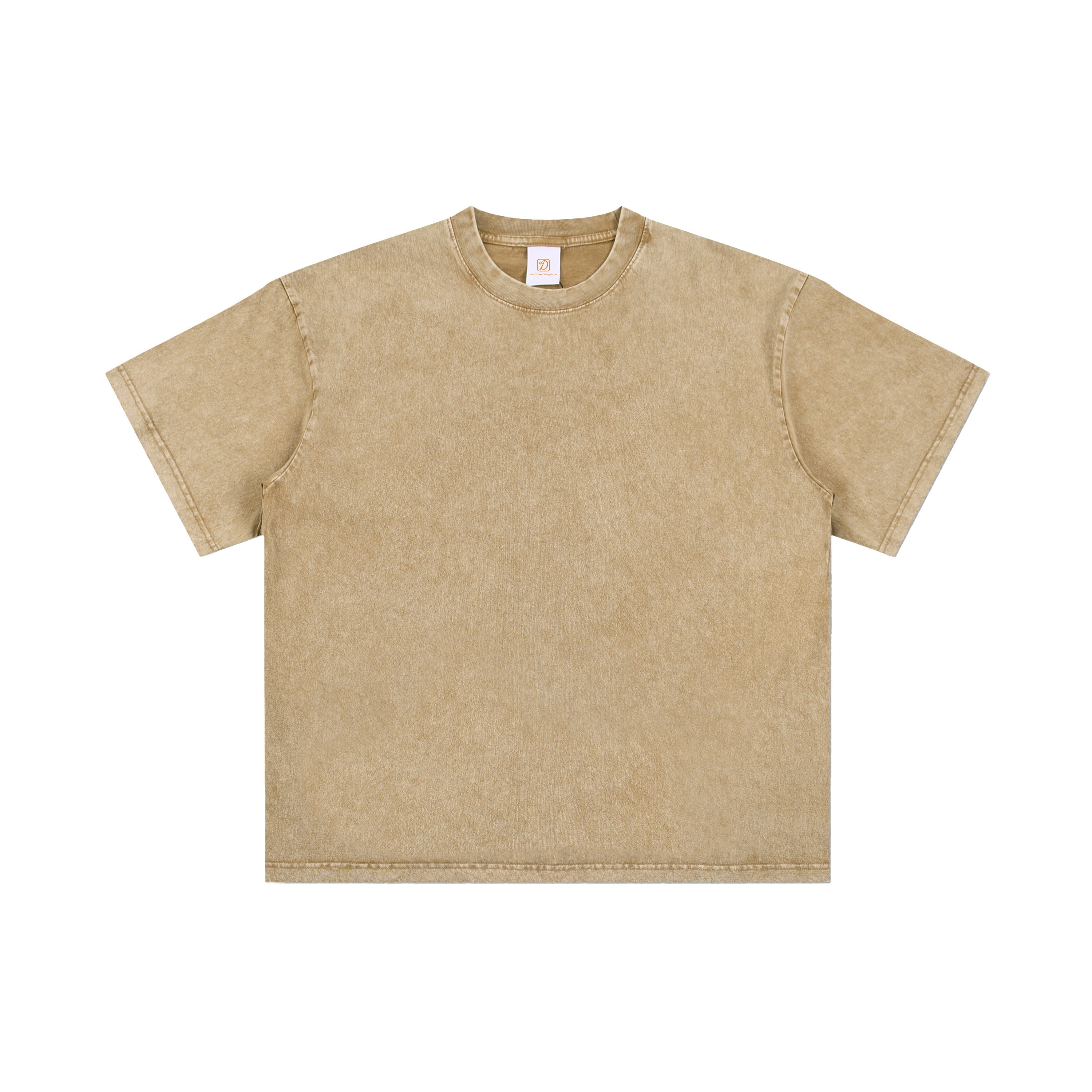 Custom T-shirt 100% Cotton Heavyweight Vintage Streetwear Wax Printing Fashion High Quality Acid Wash Short Sleeve T-shirt