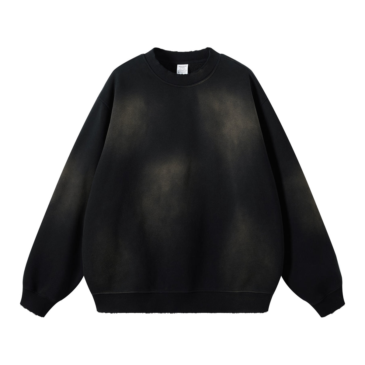 American Style Custom logo Fashion 5 Color Water Washed Distressed Fleece Gradient Round Neck Pullover High Quality Hoodies