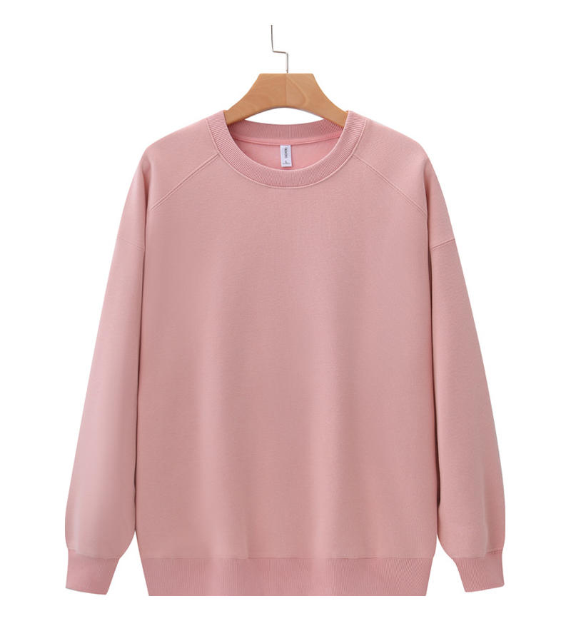 Wholesale Customizable with Your Favorite Pattern 7 Color Slanted Shoulder Round Neck Hoodie High Quality Unisex Autumn