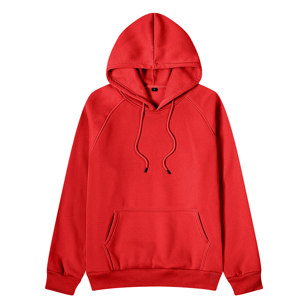 Relaxed-fit Polyester Hooded Sweatshirt with Dropped Shoulder Design Pullover Hoodie Streetwear American Style Winter Fashion