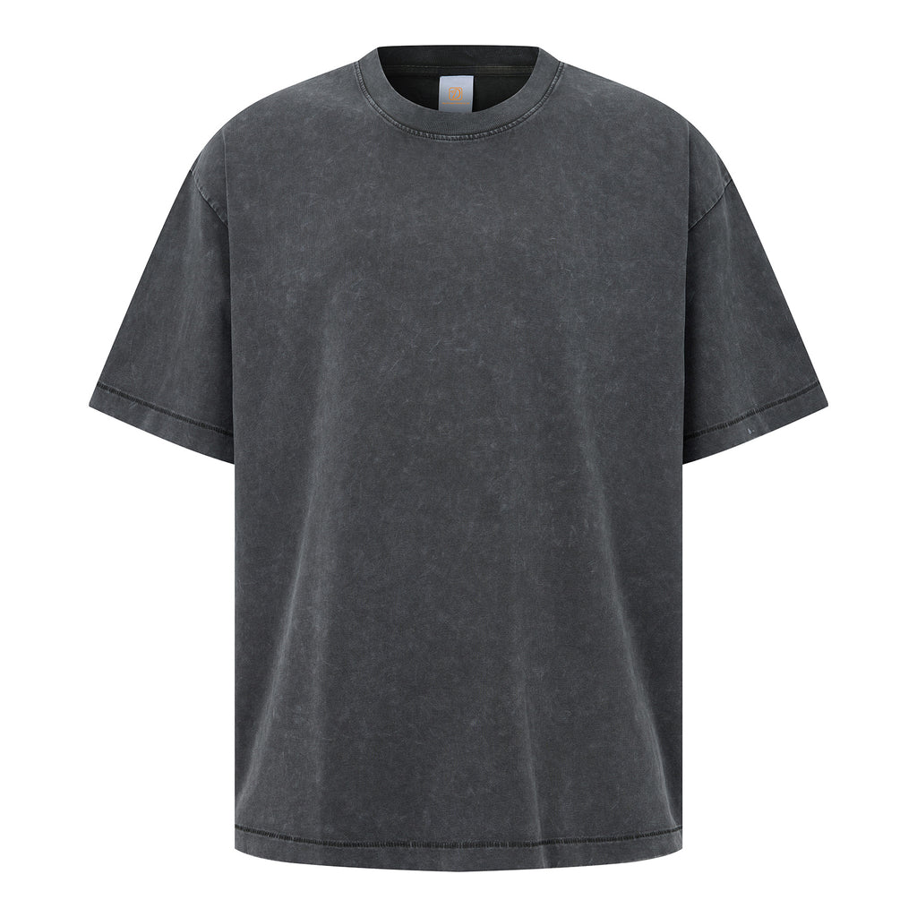 Loose Custom logo T-shirt Wax Printing Drop Shoulder Embroidery Wholesale Short Sleeve Streetwear High Quality Men's T-shirts