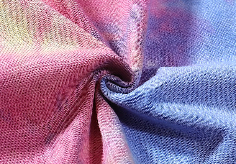 Loose Custom Logo Tie Dye Printed Pattern T-Shirts Streetwear High Quality Round Neck OEM Cheap Fashion T-Shirts for Summer