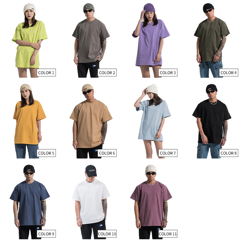 S-6XL Plus Size Custom T-shirts logo 100% Cotton Drop Shoulder Round Neck High Quality Streetwear Short Sleeve T-shirt for Men