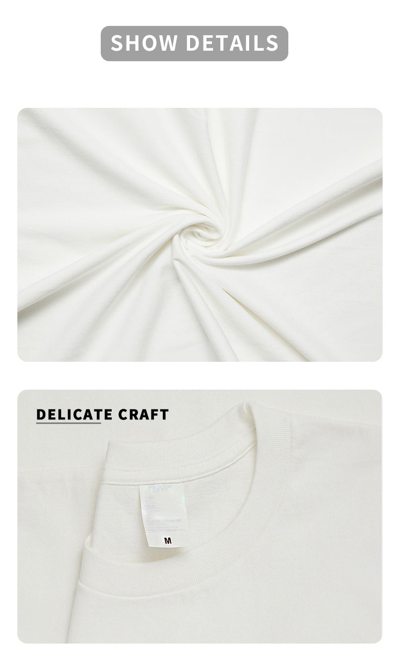 Wholesale Blank Heavy Cotton Children's T-shirt Sublimation Unisex Screen Print Drop Shoulder  Heat Transfers for T-shirts