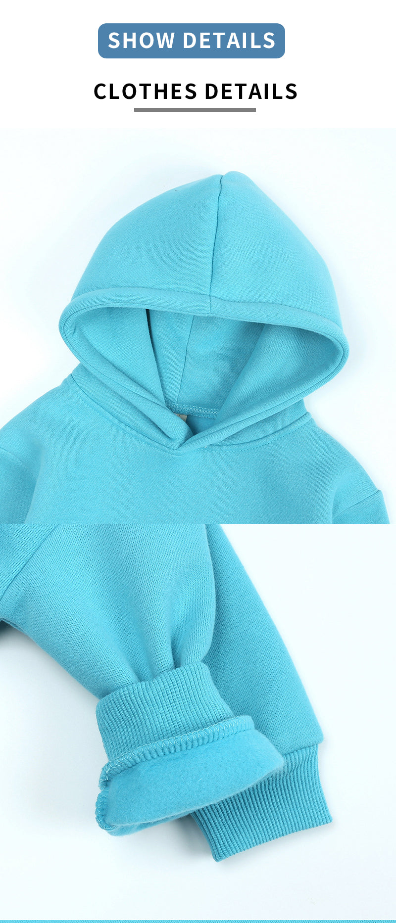 Children's Hoodie Blank High Quality Fleece Sport Heavyweight Sublimation Thick Screen Printed Winter Fashion Sweatpants and Hoodie Set