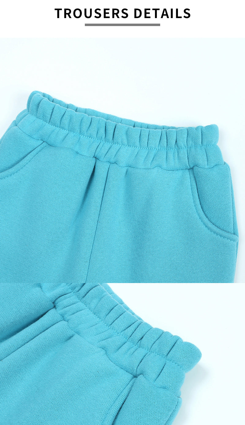 Children's Hoodie Blank High Quality Fleece Sport Heavyweight Sublimation Thick Screen Printed Winter Fashion Sweatpants and Hoodie Set