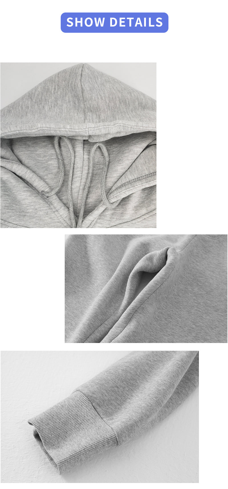 Manufacturer Hoodies Sweatpants and Hoodie Set High Quality Streetwear Blank Pure Color Custom Puff Printing Heavyweight Hoodie