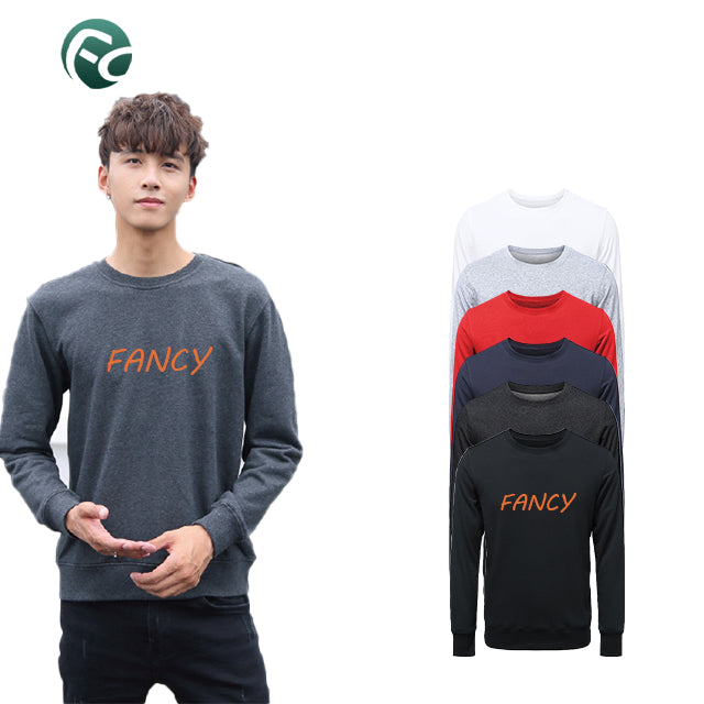 Plus Size Men's Hoodies Custom Terry Wholesale Pure Color High Quality Round Collar Streetwear Blank Pullover Black Hoodie