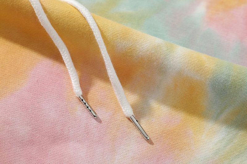 Manufacturer Hoodies 100% Cotton Custom logo Tie Dye Fleece Pullover Streetwear High Quality Drop Shoulder Fashion Thick Hoodie