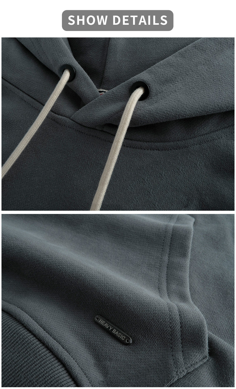 100% Cotton Multicolored Fleece Custom Streetwear Pure Color Hot Sell Drop Shoulder High Quality Wholesale Pullover Hoodies Men