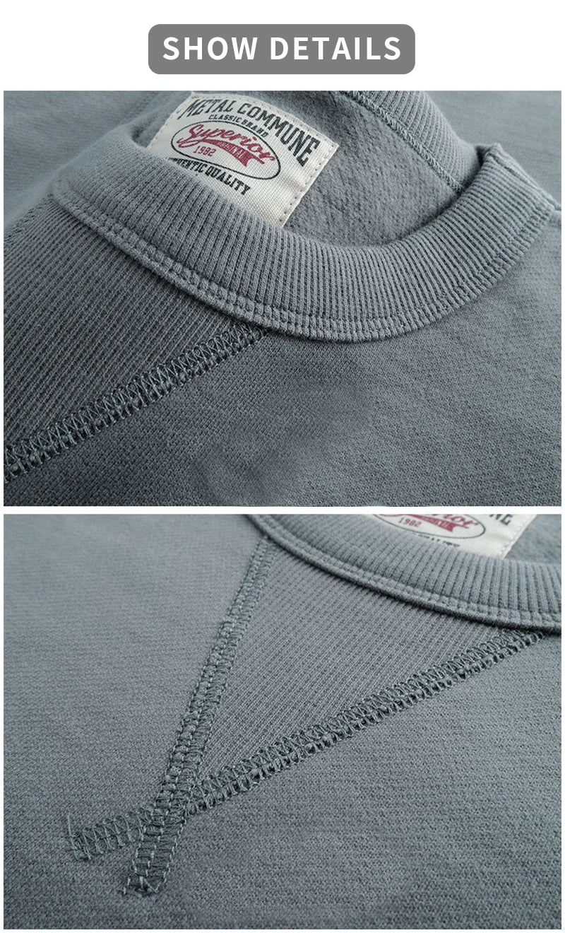 Round Neck Heavyweight Fleece Thick Heavy Cotton Oversized Drop Shoulder Sublimation Terry High Quality Hoodie