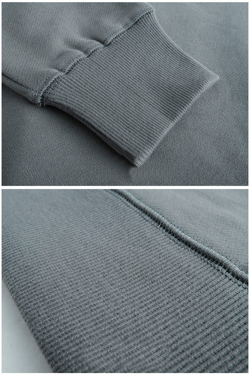 Round Neck Heavyweight Fleece Thick Heavy Cotton Oversized Drop Shoulder Sublimation Terry High Quality Hoodie