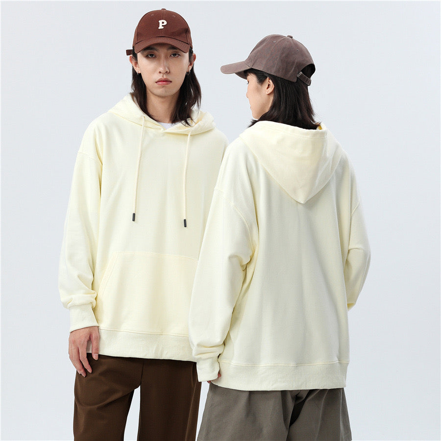 Wholesale Plus Size 100% Cotton Drop Shoulder Puff Printing Unisex High Quality Distressed Embroidery Heavyweight Hoodie