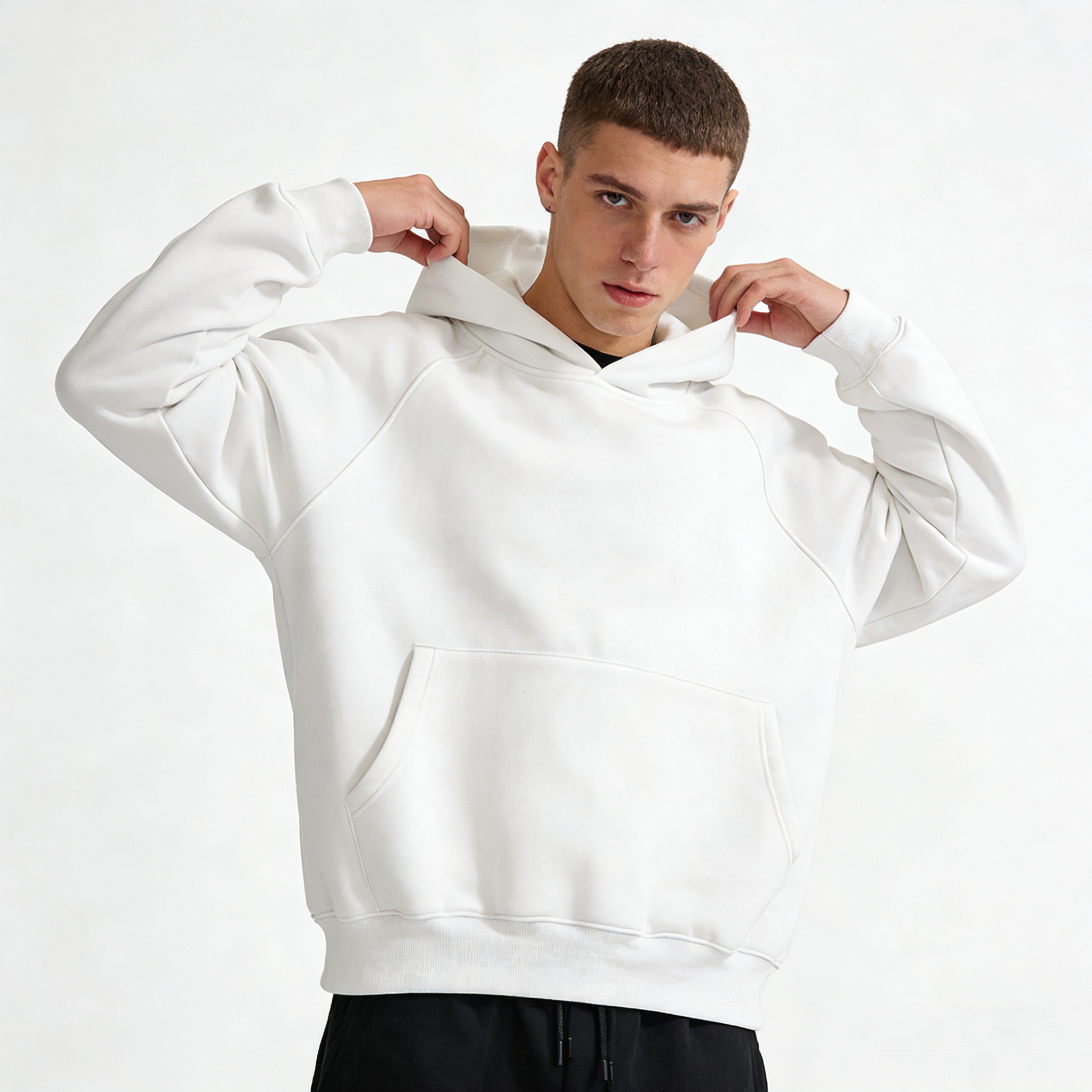 Manufacturer Hoodies Streetwear 100% Polyester Custom Screen Printed Heavyweight Plus Size Thick Men's Hoodies & Sweatshirts