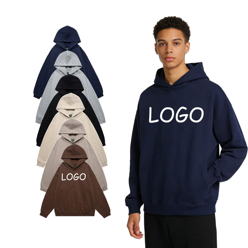Oversized Loose Fleece Sublimation Streetwear Puff Printing Wireless High Quality Distressed Mens Hoodies and Sweatshirts