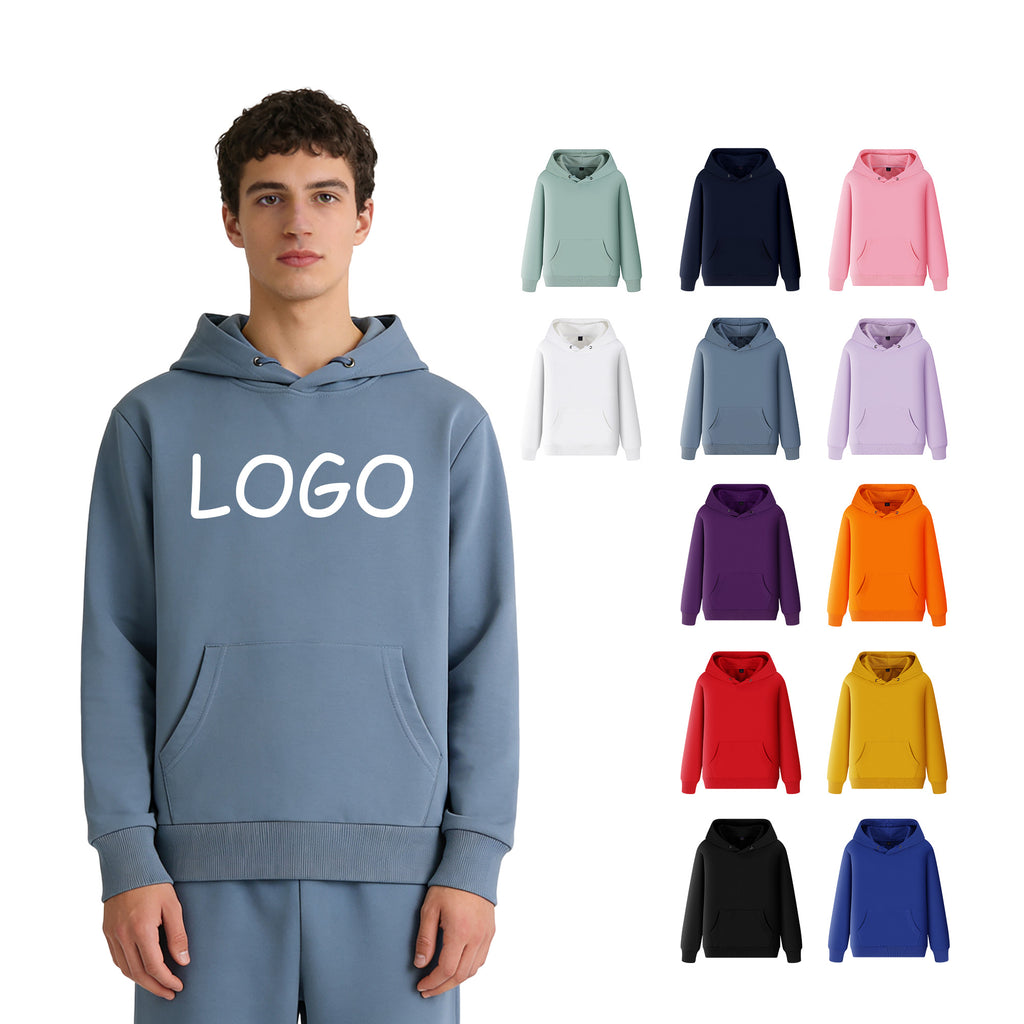 Heavyweight Loose Multicolored Custom Terry Streetwear Blank Pullover High Quality Printed Hoodies for Men