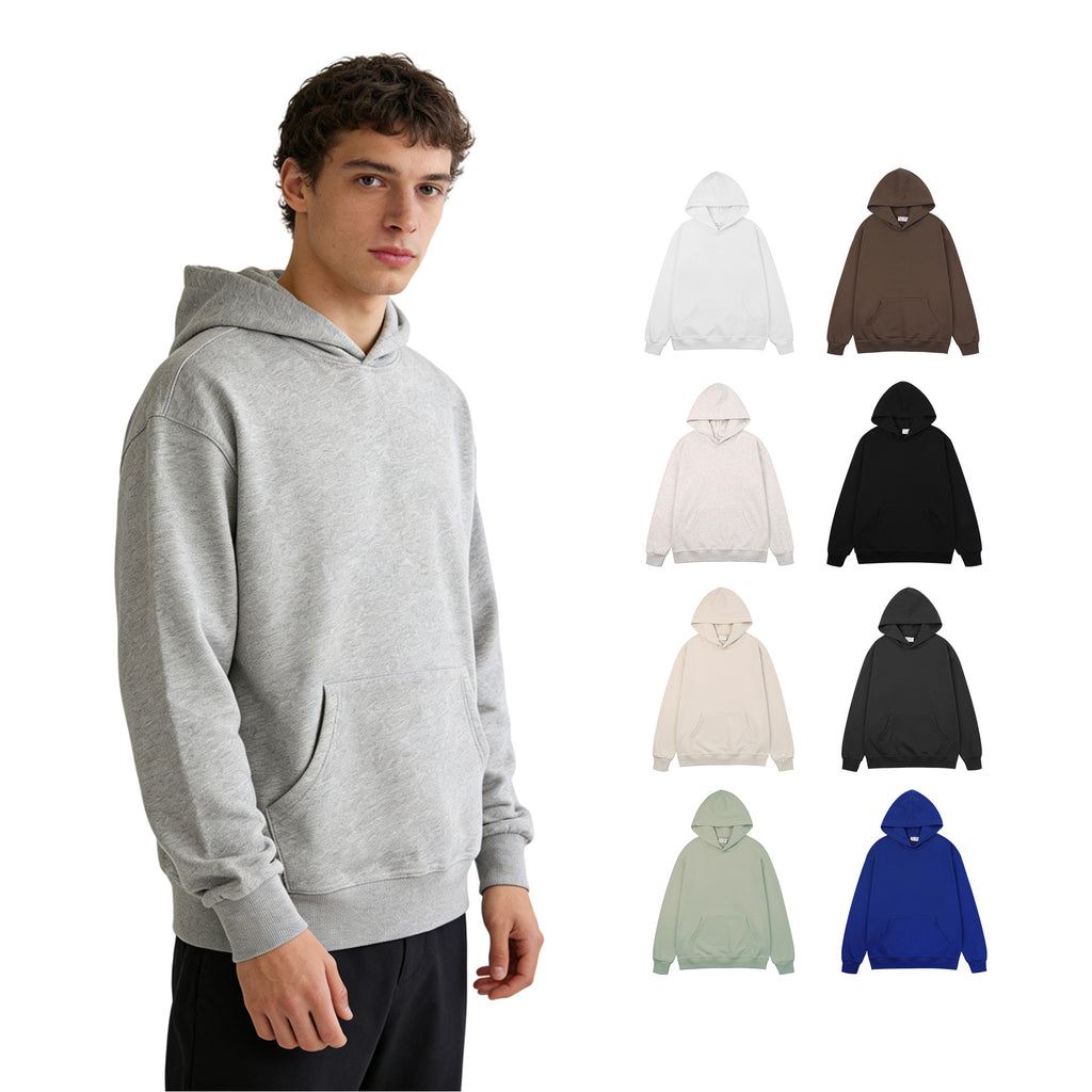 100% Cotton Loose Drop Shoulder Sublimation Wireless Custom Knitted Terry High Quality Mens Hoodies and Sweatshirts