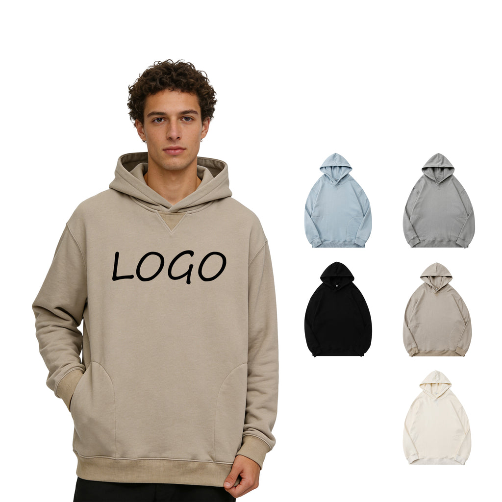 Heavy Cotton Custom Blank Pullover Wireless Oversized Distressed Embroidery High Quality Hoodies Bulk Wholesale