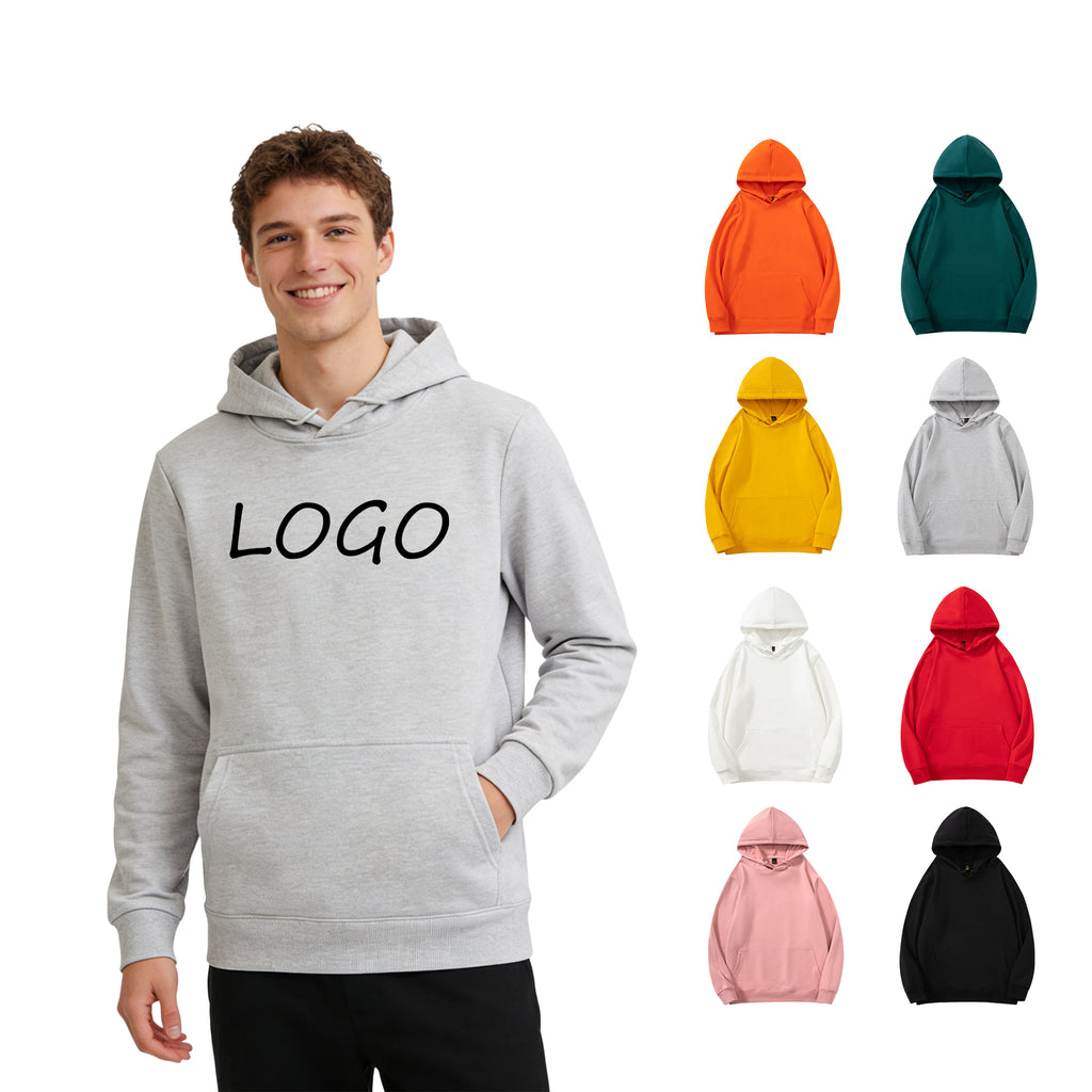 Wholesale 100% Cotton Custom French Terry Streetwear Pure Color High Quality Drop Shoulder Mens Hoodies and Sweatshirts