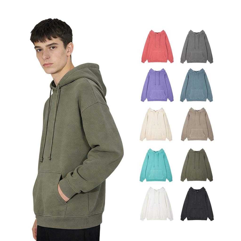 Heavyweight 100% Cotton Custom French Terry Acid Wash Streetwear Boxy Vintage Custom High Quality Cheap Hoodies