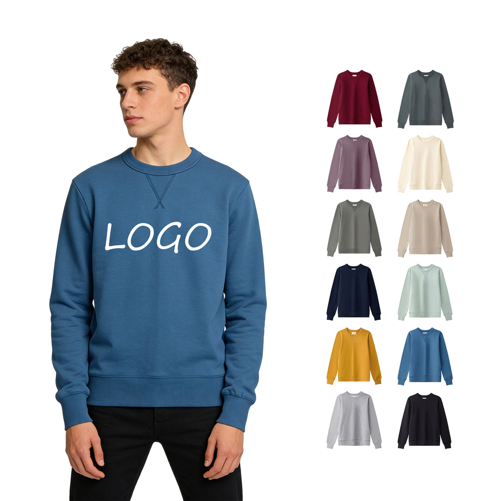 Manufacturer Hoodies 100% Cotton Round Neck Blank Sublimation Pure Color French Terry Puff Printing Streetwear Hoodies