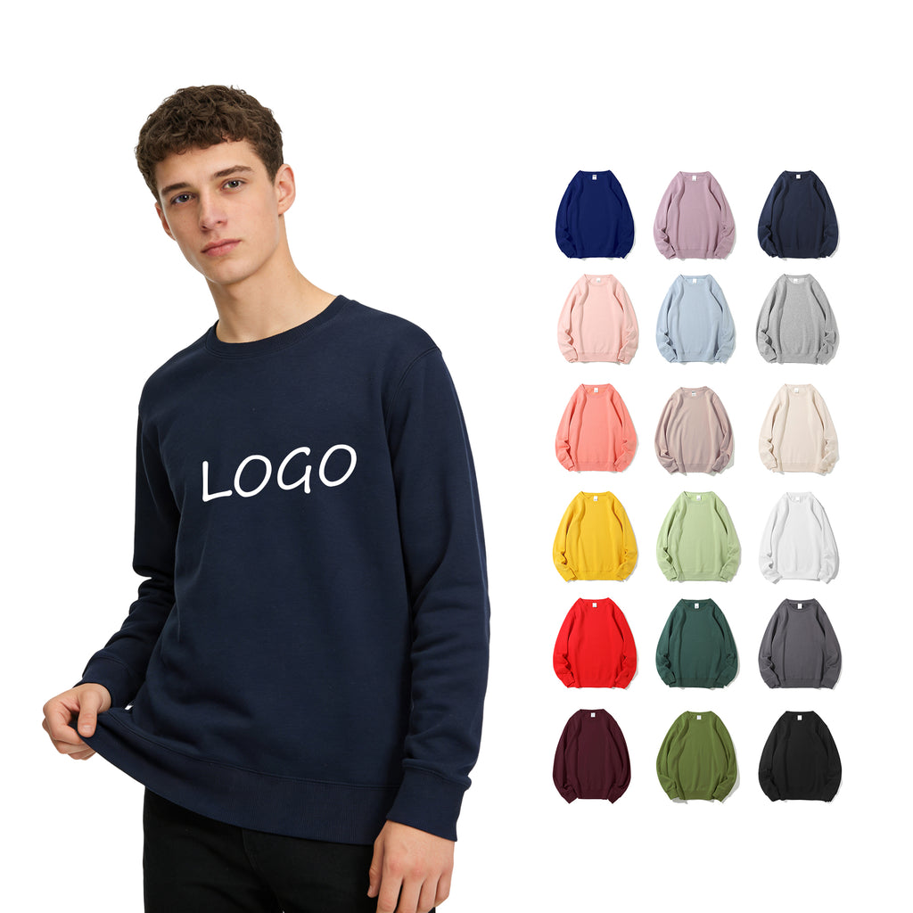 Plus Size Fleece Round Neck Blank Polyester and Cotton High Quality Streetwear Custom Puff Print Men's Hoodies & Sweatshirts
