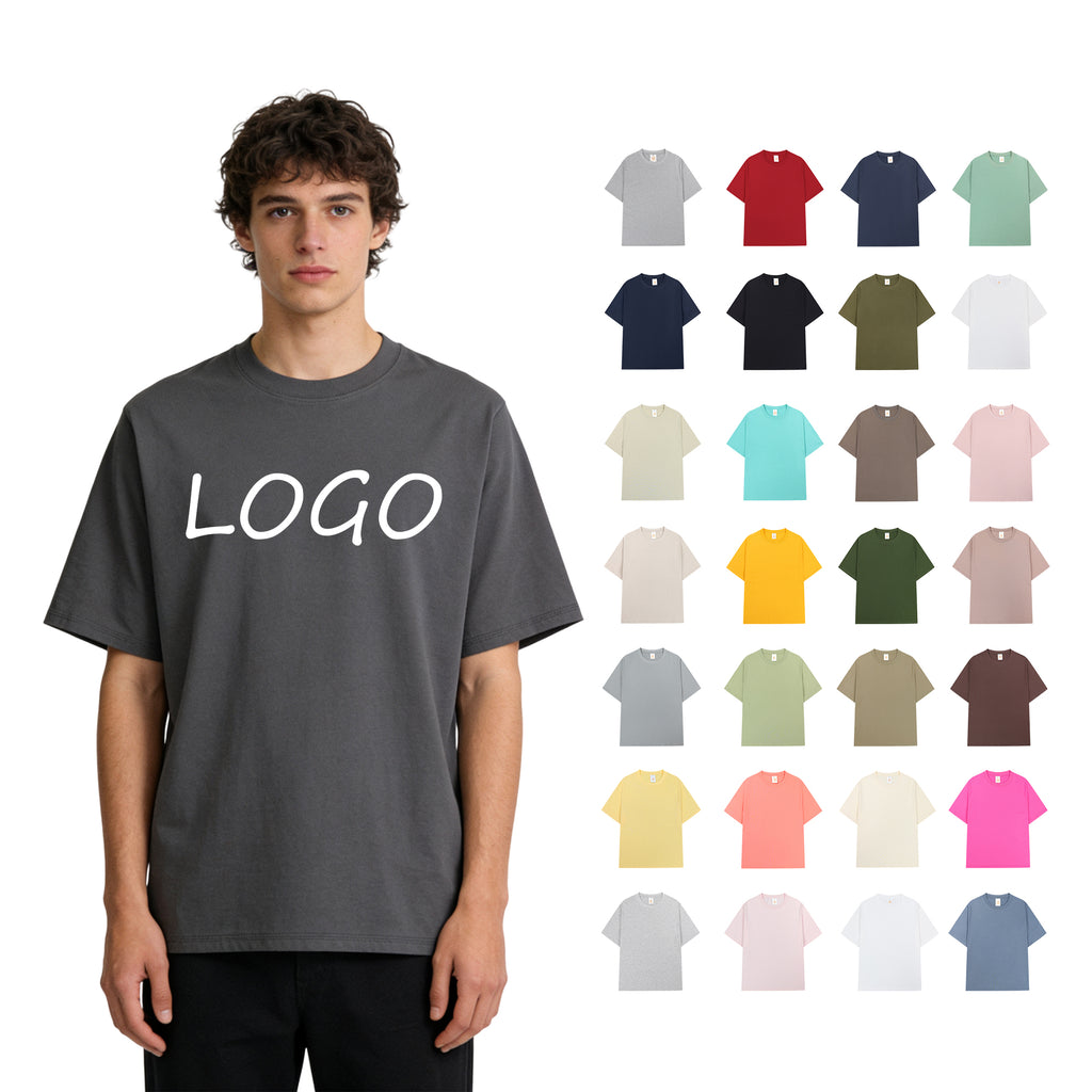 Drop Shoulder Loose Streetwear Custom Puff Printing Short Sleeve Oversized Fashion Heat Transfers for T-shirts