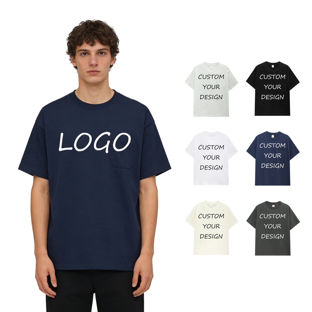 Customized Heavyweight Blanks Oversized Heavy Cotton High Quality Screen Print Streetwear Dtf Transfers for t Shirts