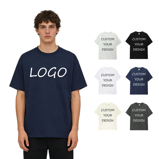 Customized Heavyweight Blanks Oversized Heavy Cotton High Quality Screen Print Streetwear Dtf Transfers for t Shirts