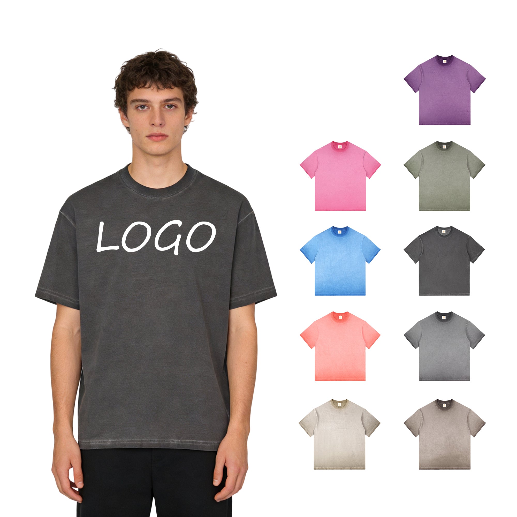 Wholesale Price Custom Streetwear Vintage Drop Shoulder Acid Washed High Quality Fashion Plain Tshirts for Printing