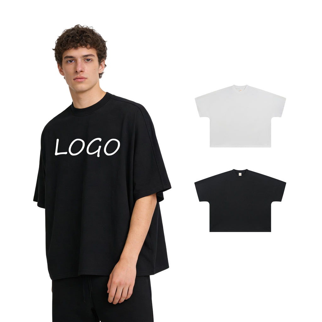 Loose Oversized Heavyweight High Quality Custom Streetwear Fashion Hor Sale Distressed Embroidery Men's Tshirts Wholesale