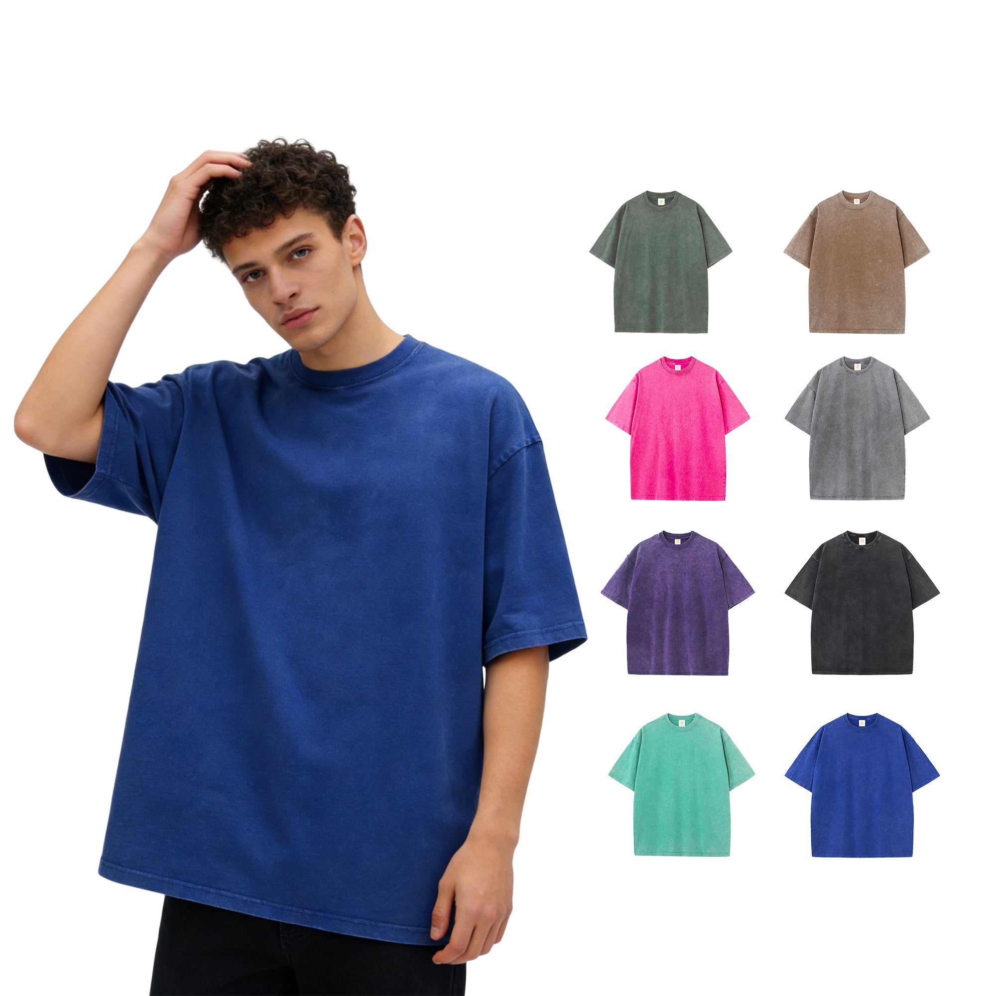 Plus Size Men's High Quality Streetwear Vintage Custom Drop Shoulder Oversized High Quality T-shirt Wholesale
