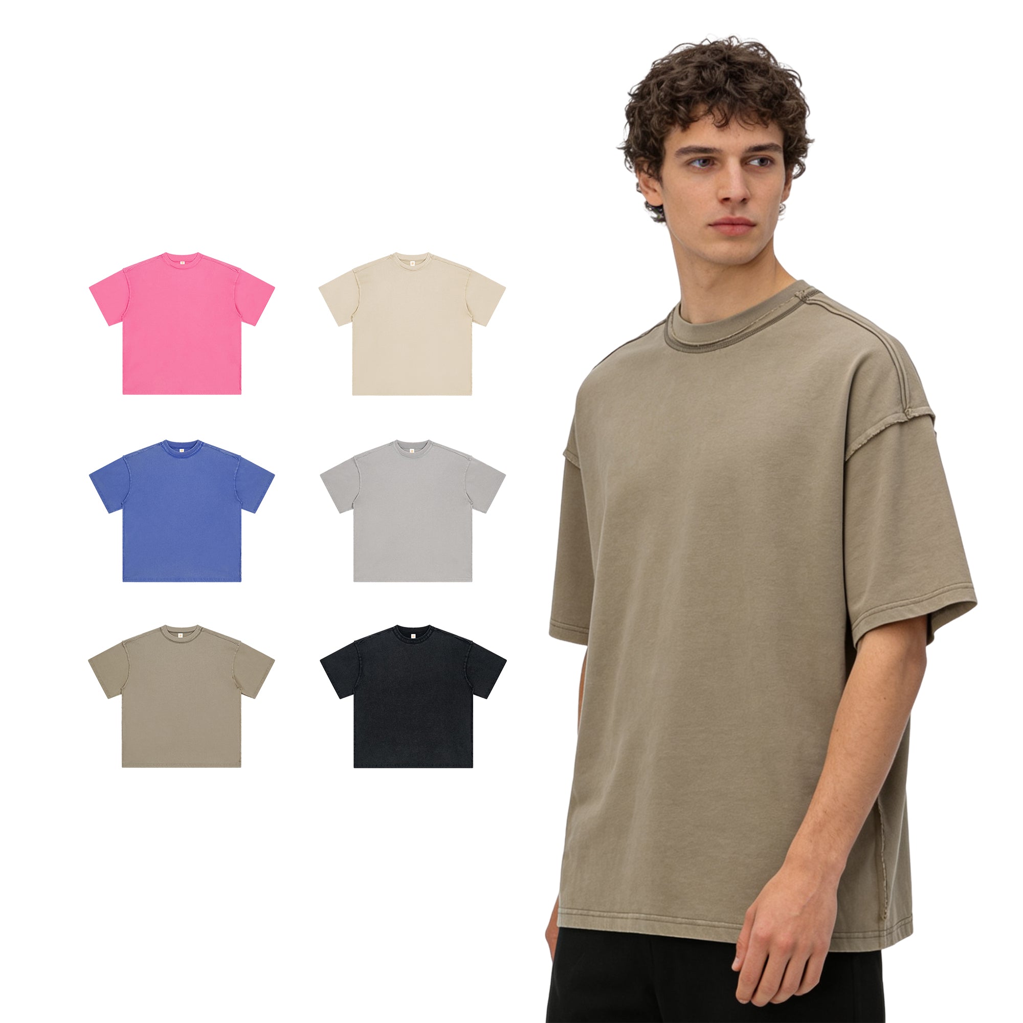 Loose Drop Shoulder Vintage Custom Heavyweight Hot Sale Oversize Heavy Cotton Fashion Dtf Transfers for t Shirts