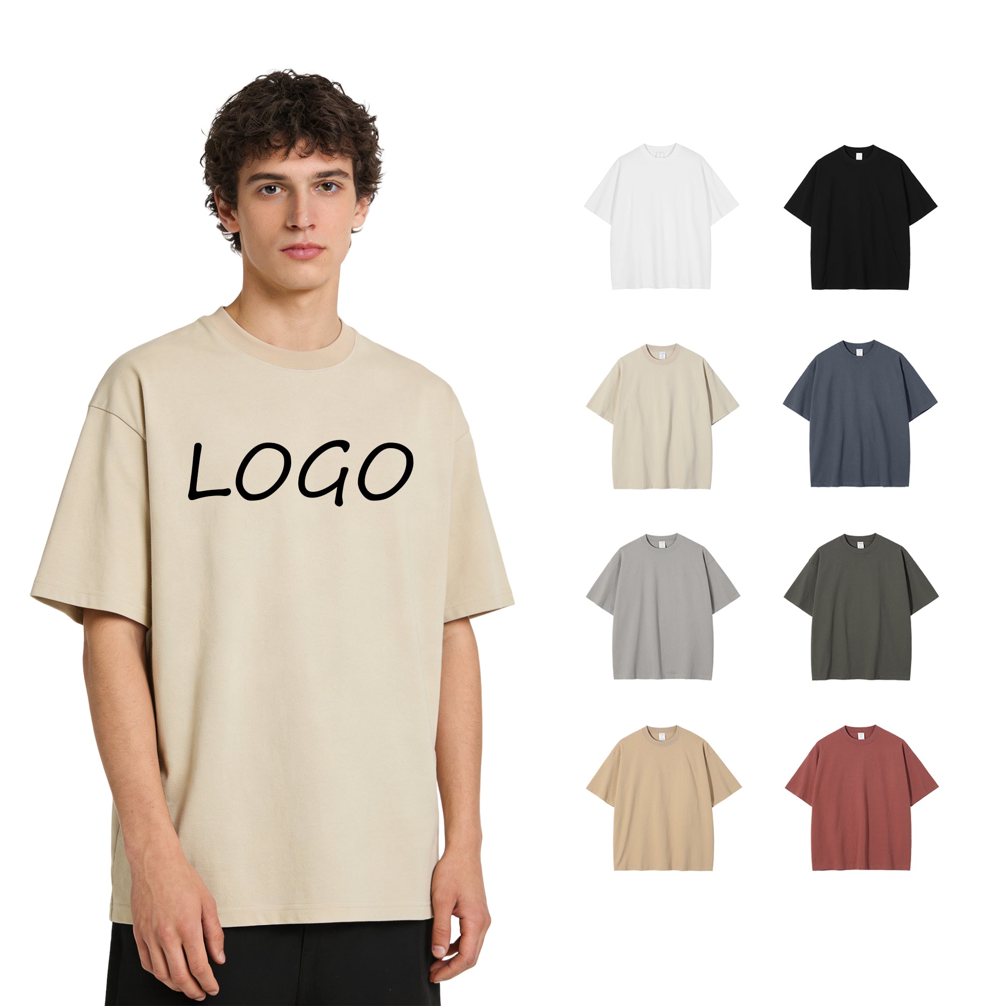 310G Heavyweight 100% Cotton Loose Custom Acid Washed High Quality Fashionable Style t Shirts Wholesale