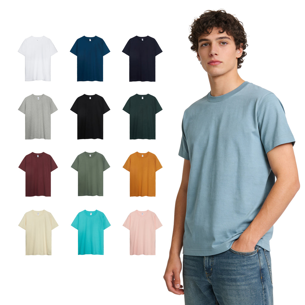Custom Wholesale Price Round Neck Unisex High Quality Blank Pure Color Distressed Embroidery Hot Sale Heavyweight T-shirt