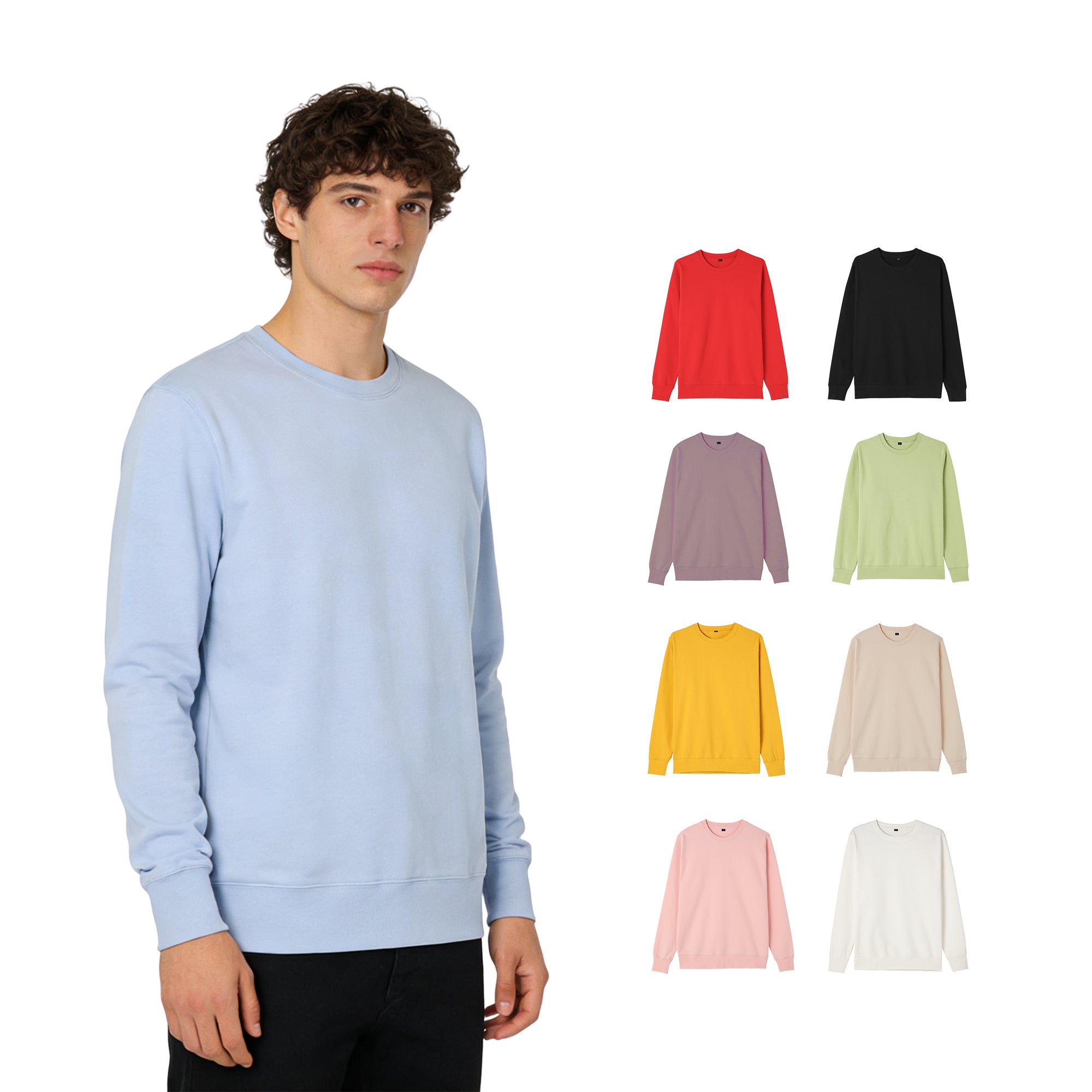 Plus Size Men's Round Neck Multi Color Streetwear High Quality Regular Fit Sublimation Screen Printed Blank Pullover Hoodies