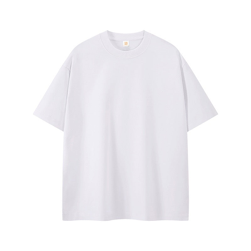 Men's T-shirts High Quality Oversized Blank Polyester/Cotton Streetwear Crewneck Pure Color Casual Plain Tshirts for Printing